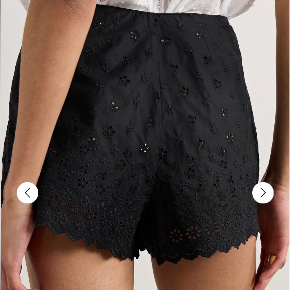 Dôen Arbre Eyelet Shorts - black